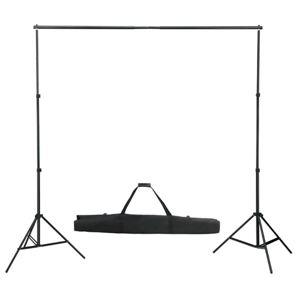Kit per studio fotografico con illuminazione fondale e riflettore nero 02_0042486