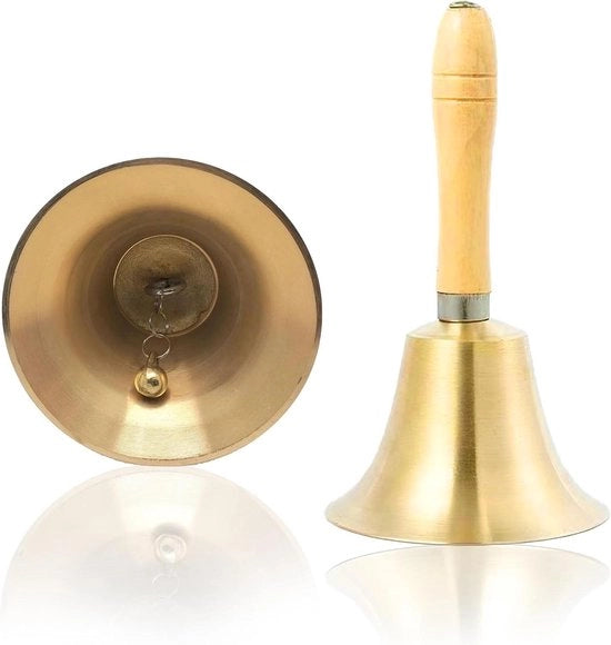 Tavolo Musicale in Metallo - Tavolo in Legno e Messing - Tavolo per Ristoranti e Diner - Campanello di Accoglienza - Decorazione per Bambini - Tavolo per Tè in Metallo