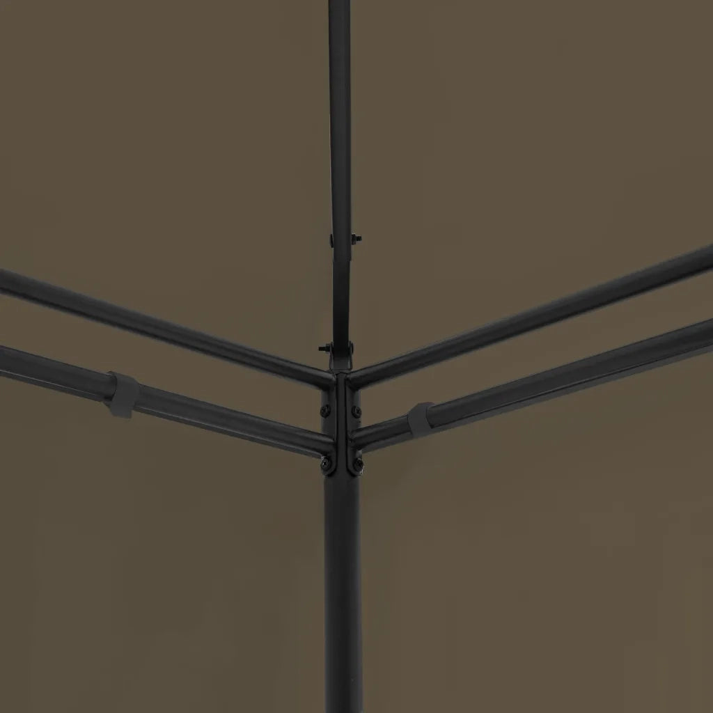 Gazebo con Tende 600x298x270 cm Grigio Talpa 180 g/mÂ²