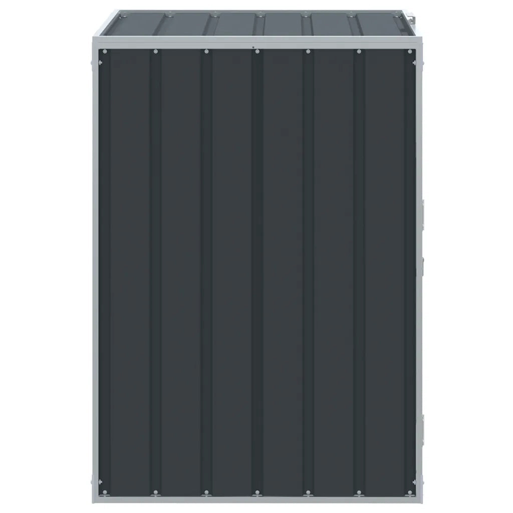 Copribidone Ruote Bidone Singolo Antracite 72x81x115 cm Acciaio 4006173