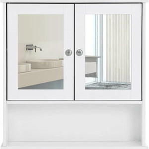Mobiletto da bagno a parete Valora con specchio bianco | salvaspazio