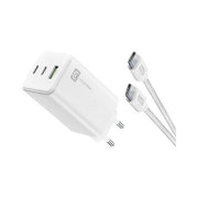Cellularline multipower 100w kit - smartphone, tablet e laptop caricabatterie da rete usb-c 100w con cavo usb-c to usb-c - ACHKITGAN100WTABW