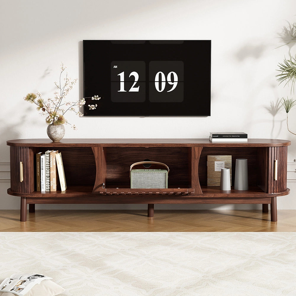 Mobile TV scorrevole - Xylo - 165x39.5x46cm marrone per 65"