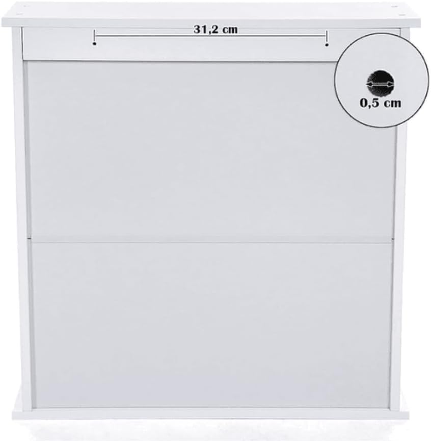 Mobiletto da bagno a parete Valora con specchio bianco | salvaspazio