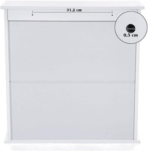 Mobiletto da bagno a parete Valora con specchio bianco | salvaspazio