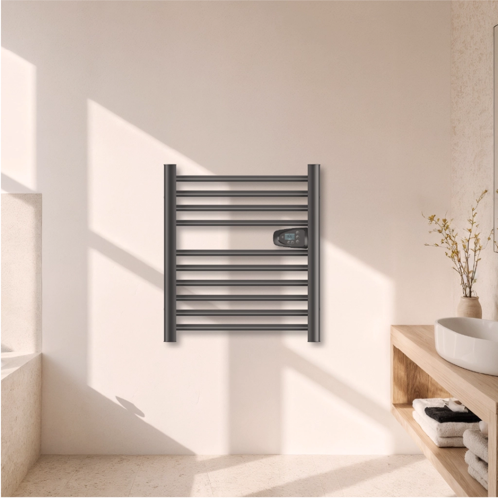 Scaldasalviette elettrico senza fluido Bestherm HESTIA nero 300W, H.62xL.54cm