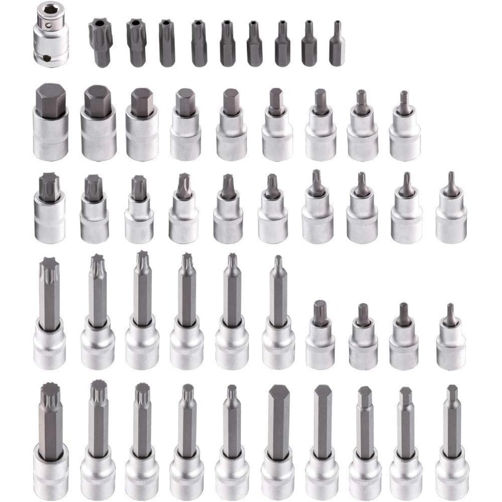 Topex 08-713 inserti torx spline ne esagonali 1/2 49 pezzi accia