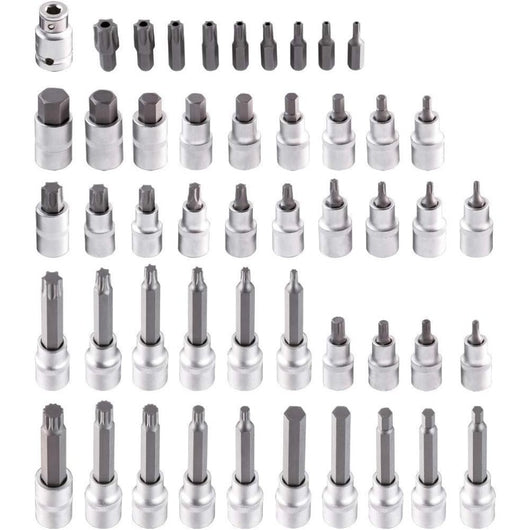 Topex 08-713 inserti torx spline ne esagonali 1/2 49 pezzi accia