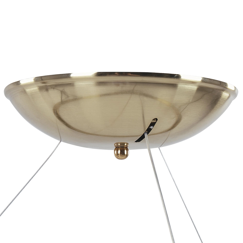 Lampada a sospensione in metallo dorato con luce a LED integrata novità forma rotonda a sospensione moderna illuminazione glamour
