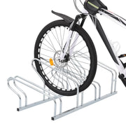Supporto per 4 Bici da Pavimento Autoportante Acciaio Zincato CFW6296452