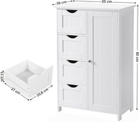 Mobiletto da bagno VALORA con cassettiera bianca LHC41W