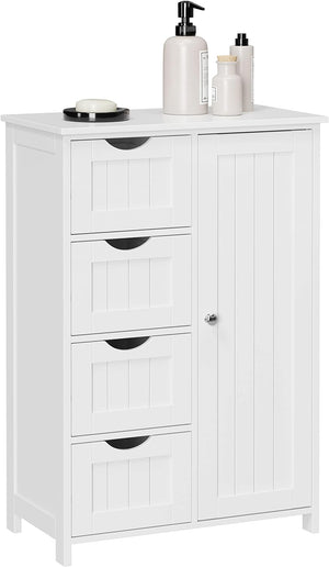 Mobiletto da bagno VALORA con cassettiera bianca LHC41W