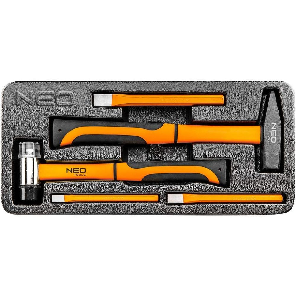 Topex 84-242 set di martelli e s scalpelli, 5 pezzi