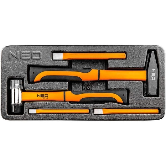 Topex 84-242 set di martelli e s scalpelli, 5 pezzi