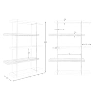 Mensola in legno di noce e vetro