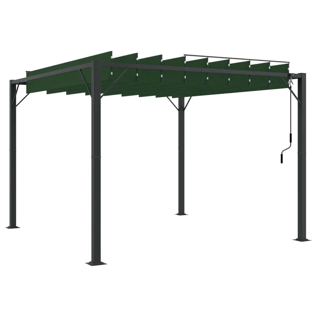 Gazebo con tetto ventilato Verde 3 x 3 x 2,14 m 42030524