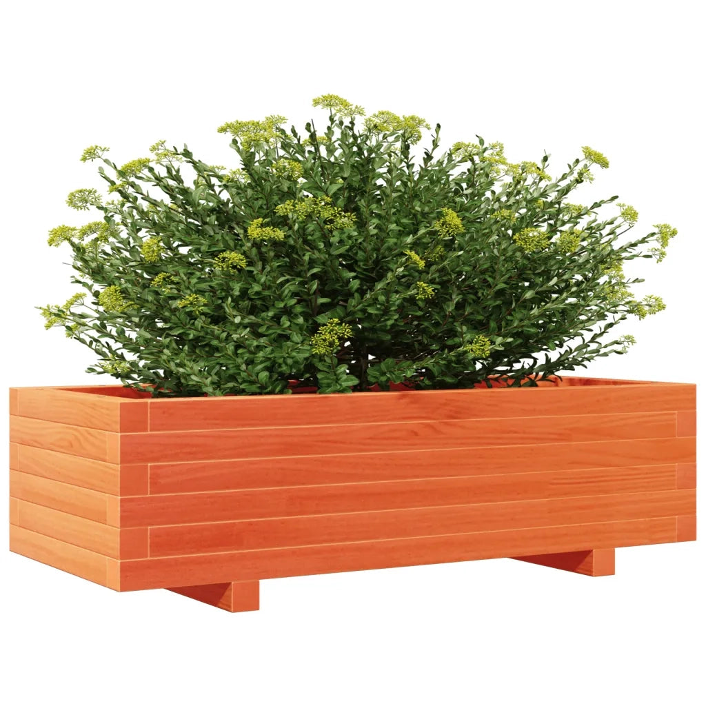 Fioriera Giardino Marrone Cera 90x40x26,5cm Legno Massello Pino 847335