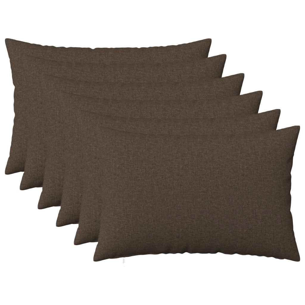 Federa 6 pz HEERLEN Tortora 50 x 75 cm Tessuto 911554