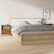 Comodini 2pz-Set di 2 Tavolino da notte Rovere Fumo 40x35x50 cm 974226