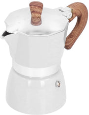 Moka Pot 3 Tazze - Caffettiera Portatile - Alluminio - Maniglia Antifiamma - Per Cucina/Camping - Leggera e Pratica - Caffettiera Portatile
