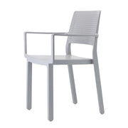 SET 4 PEZZI SEDIA EMI CON BRACCIOLI TECNOPOLIMERO MADE IN ITALY SCAB DESIGN - Grigio chiaro 82