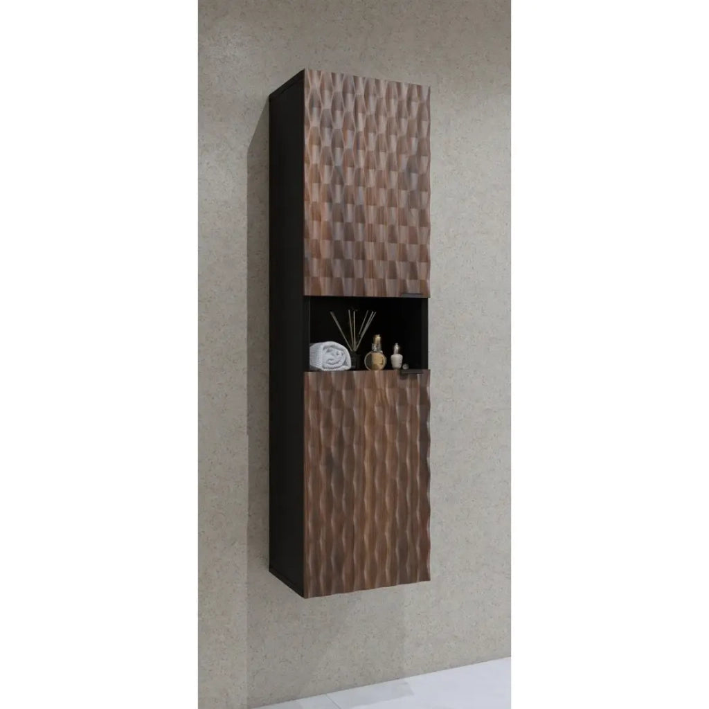 Colonna per il bagno collezione KING - Rovere scuro e nero