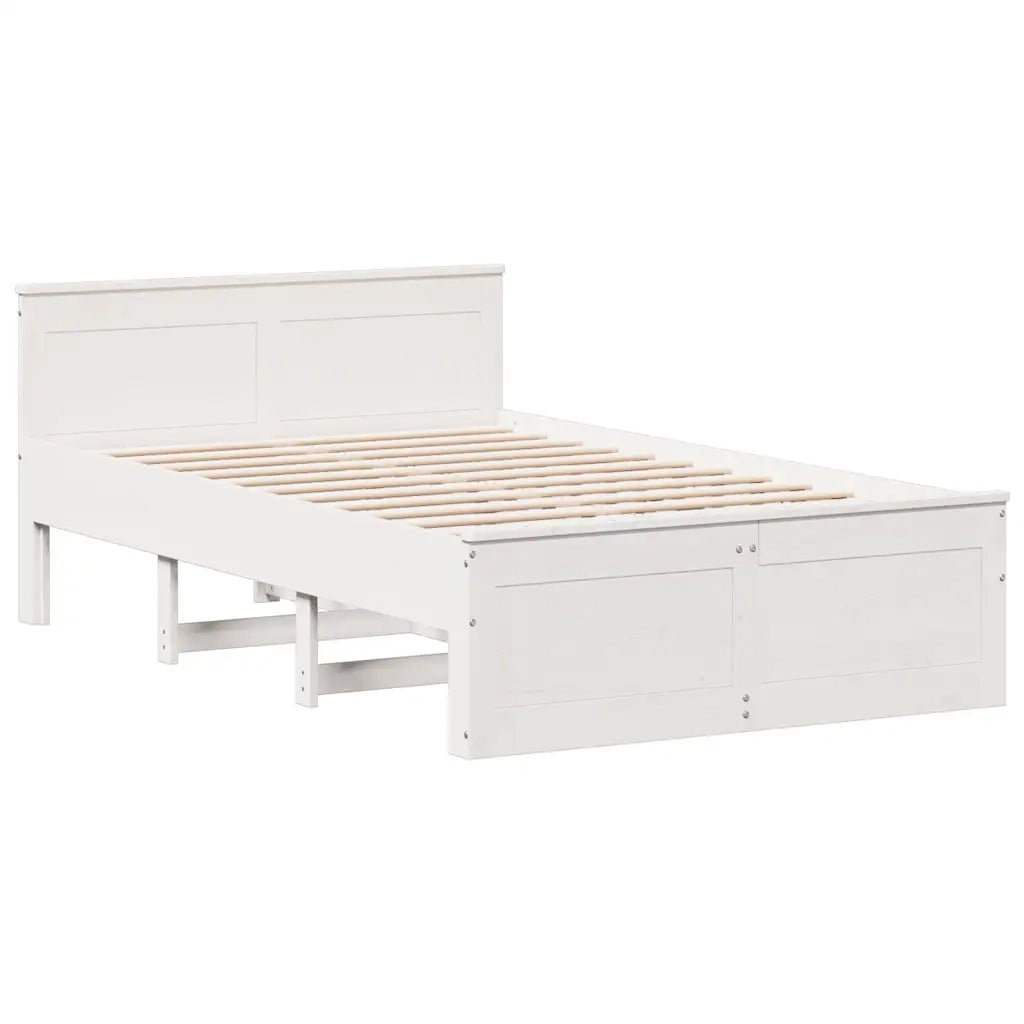 Giroletto senza Materasso con Testata Bianco 120x190 cm Pino