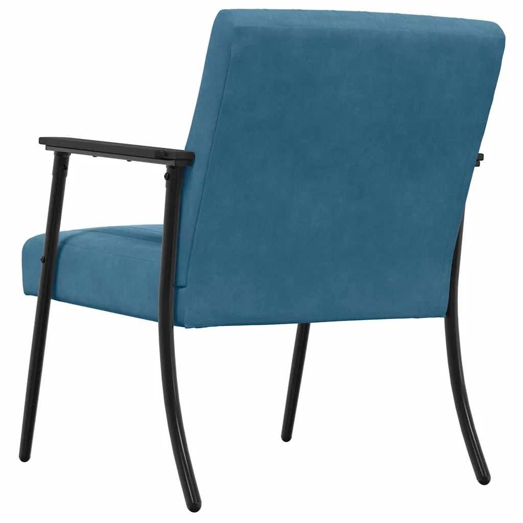 Poltrona-Divano Sedia Blu Velluto 836692