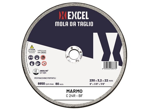MOLA ABRASIVA EXCEL TAGLIO MARMO 115X2,5X22,23 confezione da PEZZI 10