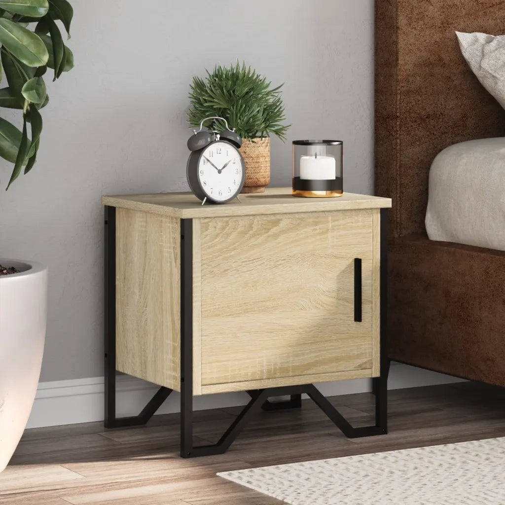 Set di 2 Comodini | Armadio da Notte | Mobiletto da notte Rovere Sonoma 40x30x40 cm in Legno Multistrato