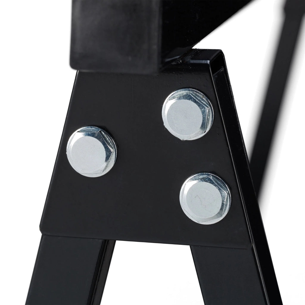 Set di due cavalletti in acciaio nero da 100 kg 13_0002897