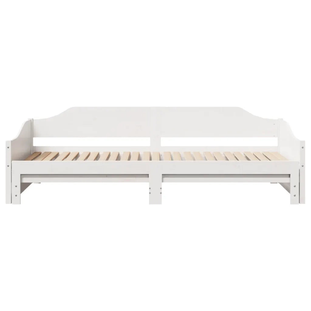 Divano Letto con Letto Estraibile Bianco 90x200cm Massello Pino 850906