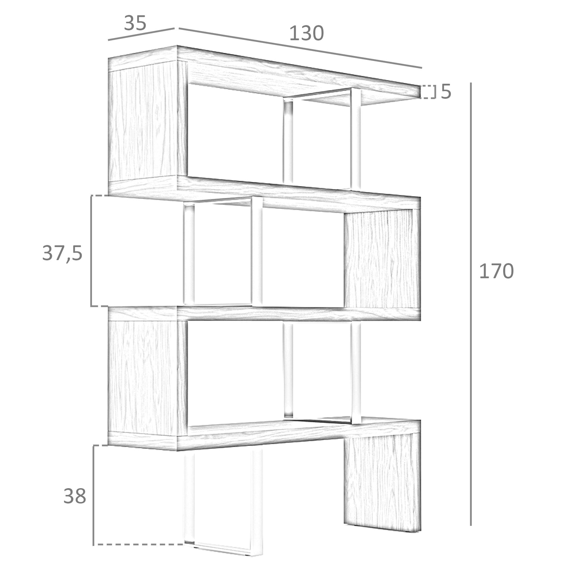 Scaffali bianchi e in acciaio