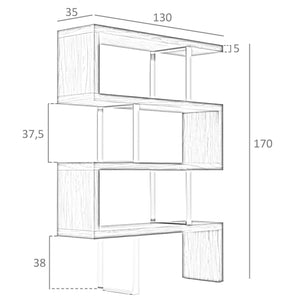Scaffali bianchi e in acciaio