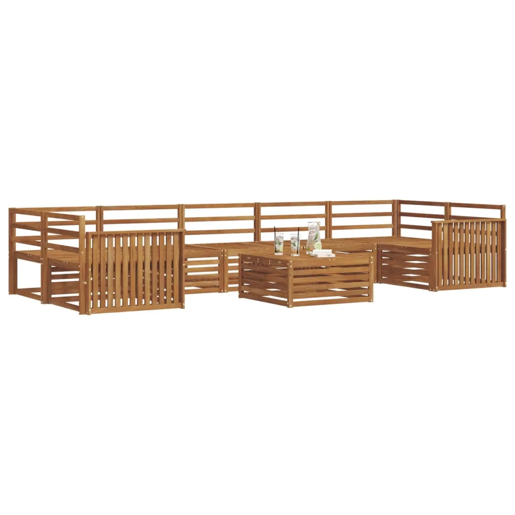Set di divani da esterno 8 pcs Naturale