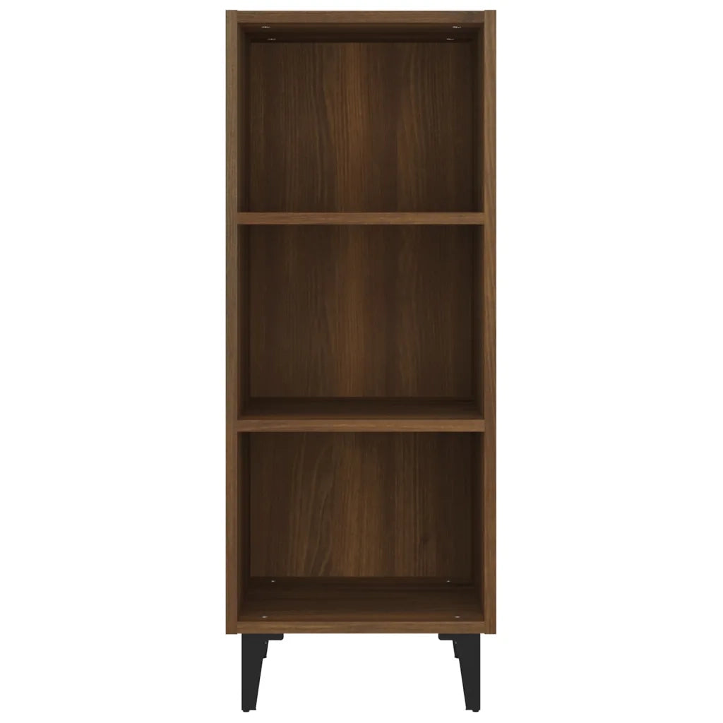 Credenza Rovere Marrone 34,5x32,5x90 cm in Legno Multistrato 817425