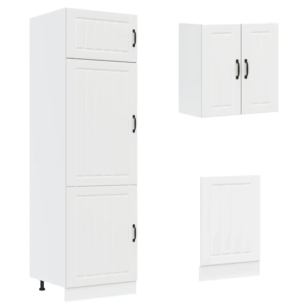 Set Mobili da Cucina 8 pz Lucca Bianco Legno Multistrato 3314801