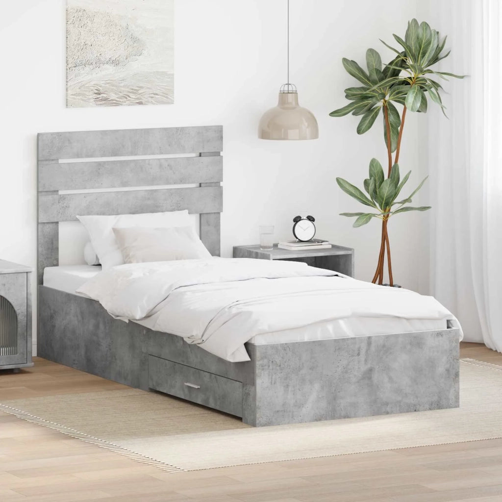 Struttura del letto con cassetto con testiera-Letto con Cassetti e Testiera Legno multistrato 385719