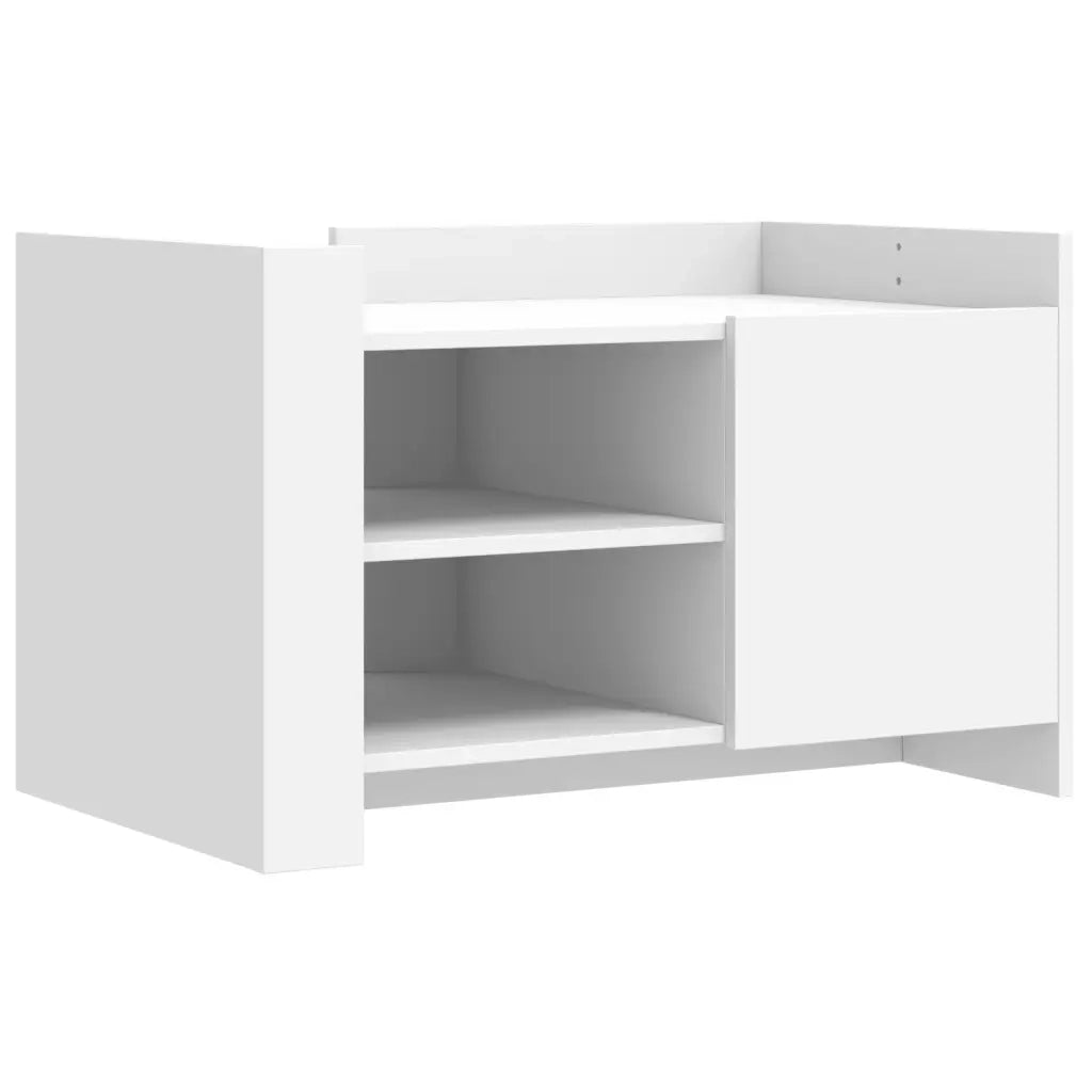Tavolino da salotto | Tavolino da caff¨¨ | Tavolino da Soggiorno Bianco 80x50x50 cm in Legno Multistrato