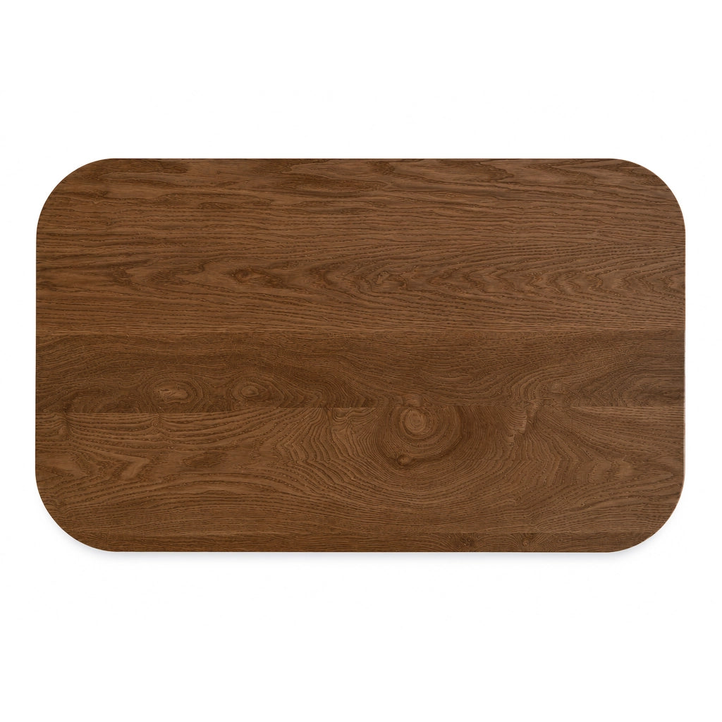 Tavolino basso con contenitore nascosto e coperchio removibile in legno e MDF colore noce
