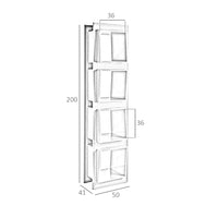 Scaffale a cubo in noce