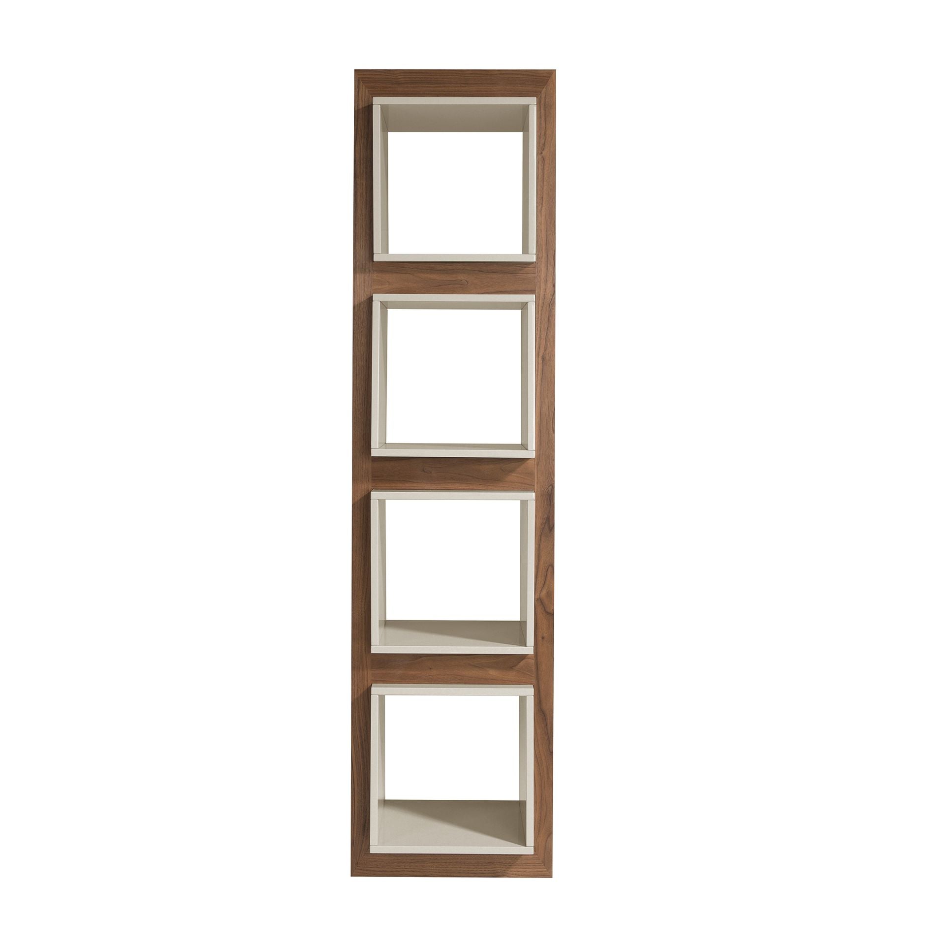 Scaffale a cubo in noce
