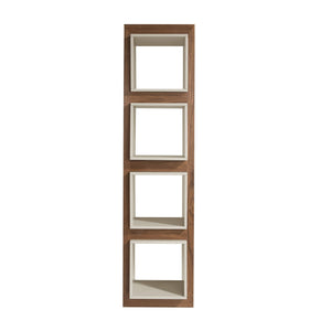 Scaffale a cubo in noce