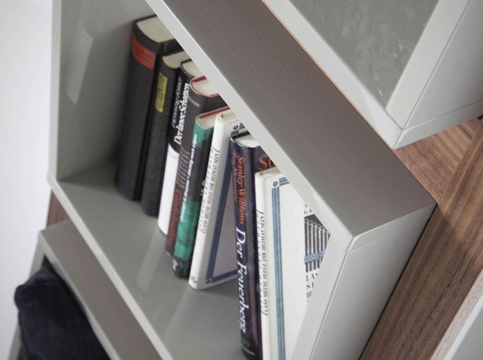 Scaffale a cubo in noce