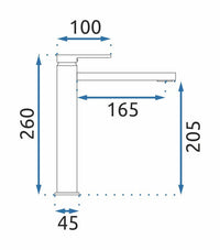 Rubinetto Da Lavabo Rea Verso Black Matt High