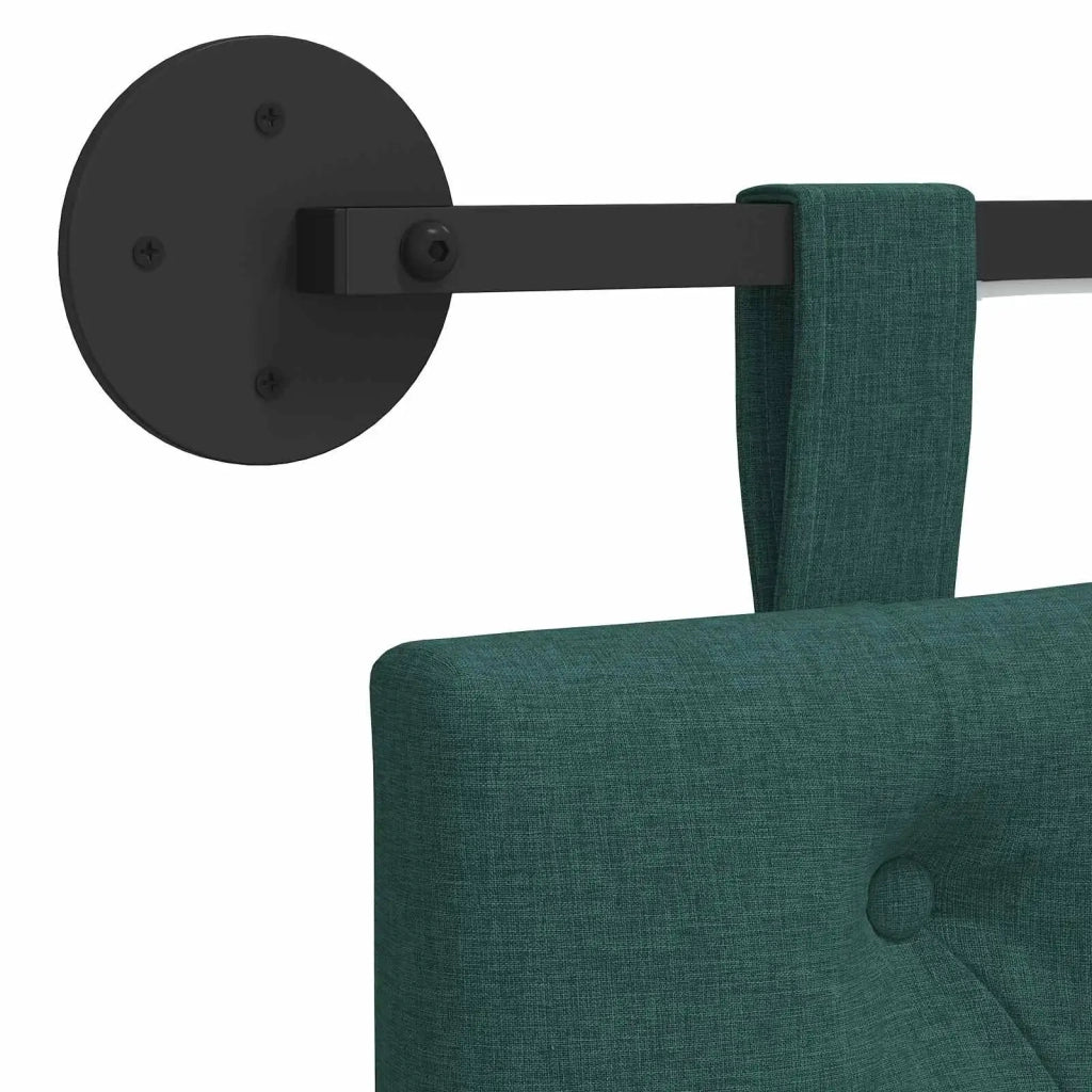 Testiera sospesa Con luce LED Verde Scuro Tessuto 3424546
