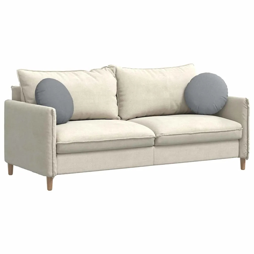 Cuscini per Seduta 2 pcs Grigio chiaro Ø40 x 13 cm Tessuto