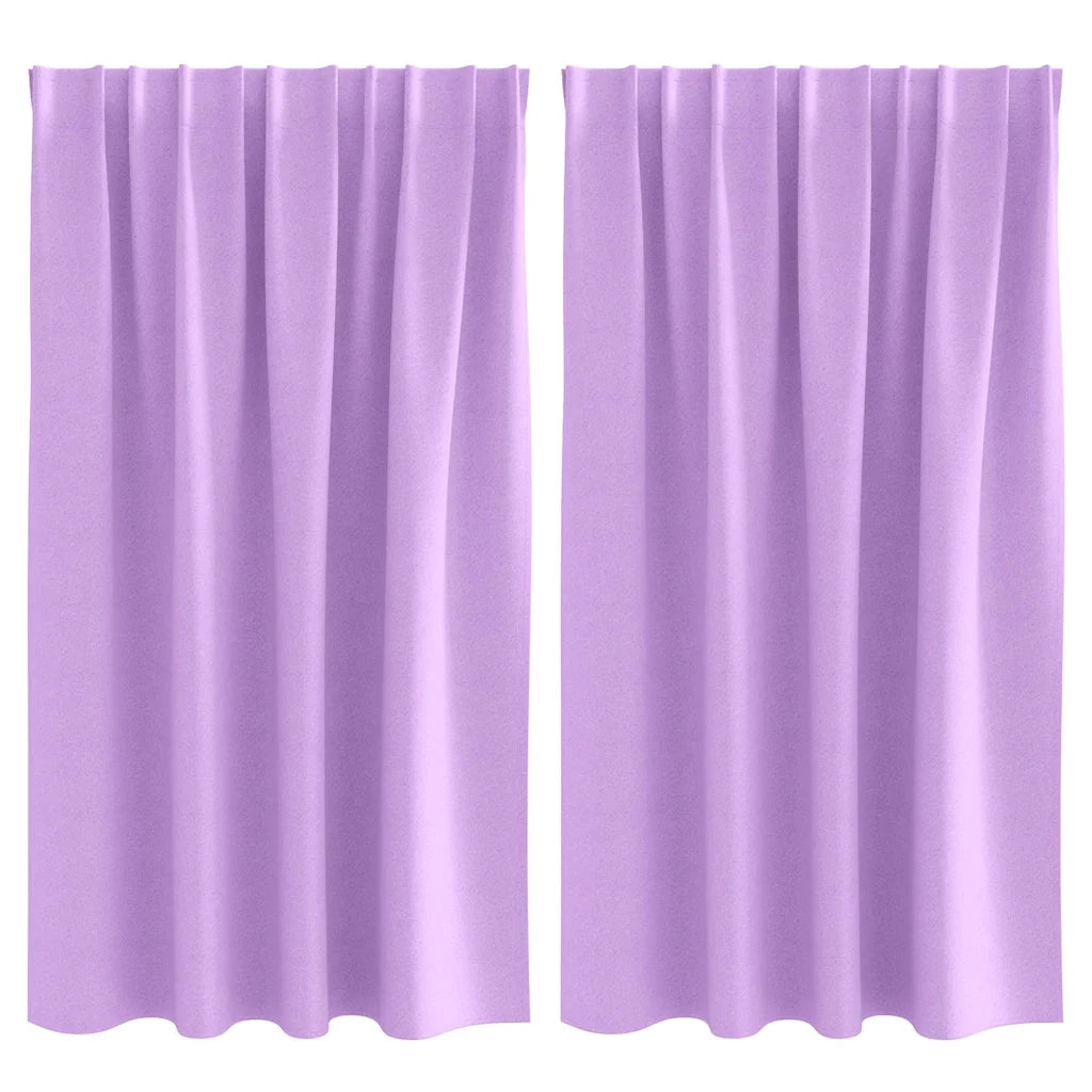 vidaXL Tende con tende 2 pcs Viola Poliestere