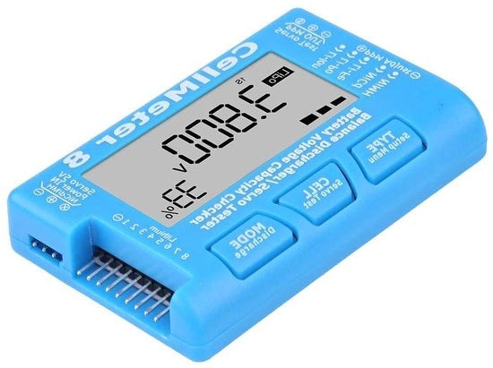 Dispositivo di misurazione della capacità batterica digitale - Controllo della tensione batterica LiPo Li-ion NiMH - LCD per strumento di diagnosi batterica.