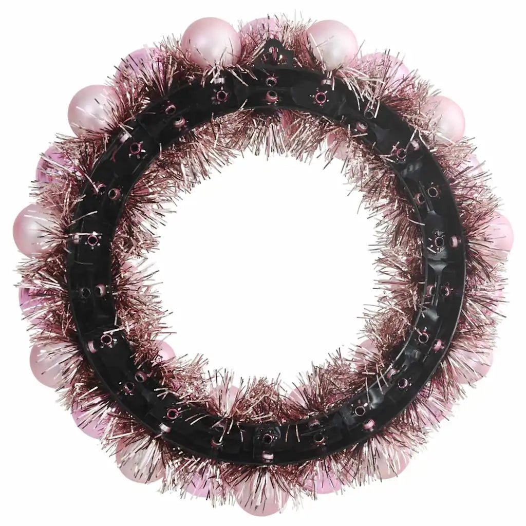 Corone di Palline di Natale 2 pz Rosa 33 x 33 x 7 cm CFW6067595